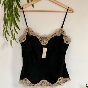 Ann Taylor silk lace details tank.